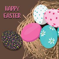 happy easter day vector