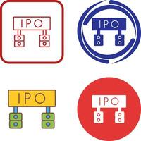 Ipo Icon Design vector