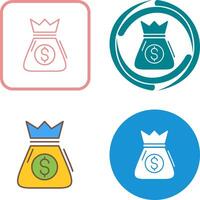 Money Bag Icon Design vector