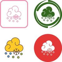 Snow Fall Icon Design vector