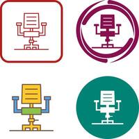 Desk Chair Icon Design vector