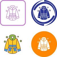 Winter Jacket Icon Design vector