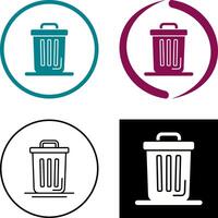 Trash Can Icon Design vector