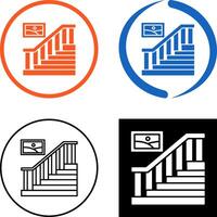 diseño de icono de escalera vector