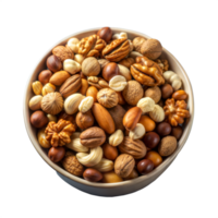 clasificado nueces en un bol, Perfecto para sano merienda png