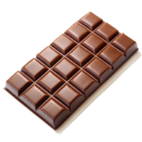 A milk chocolate bar with segmented squares, ready to eat png