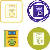 diseño de icono de pasaporte vector