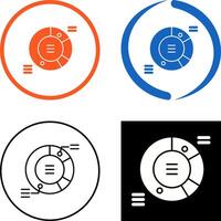 diseño de icono de gráfico circular vector