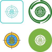 Bug Target Icon Design vector