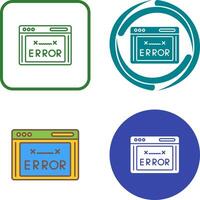 Error Code Icon Design vector