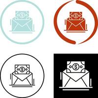 Mail Coin Icon Design vector