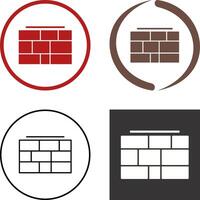 Brick wall Icon Design vector