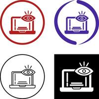 Monitoring Icon Design vector