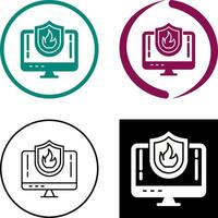 Firewall Icon Design vector