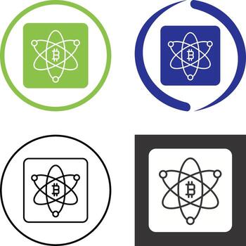 Bitcoin Science Icon Design vector