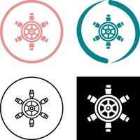 Ship Wheel Icon Design vector