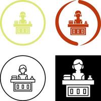 Office Reception Icon Design vector