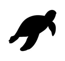 black sea turtle illustration vector