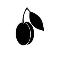 image of black plum vector