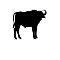 Black African buffalo vector