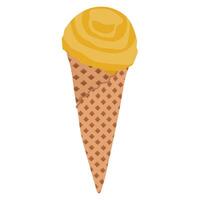 Ice cream in a waffle cone vector