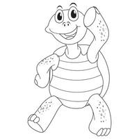 tortuga negro y blanco ilustración vector