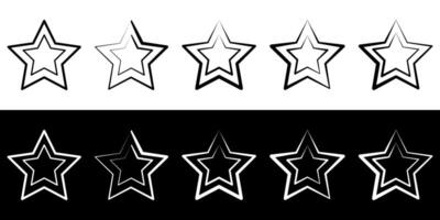 Five star rating badge, review rating, customer feedback. vector