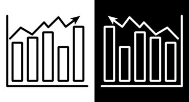 Business data analytics graph with increasing percent growing rate. vector