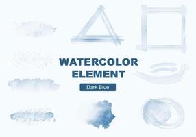 Watercolor blue frame and backgound title vector