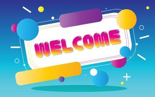 Welcome background colorfull design vector