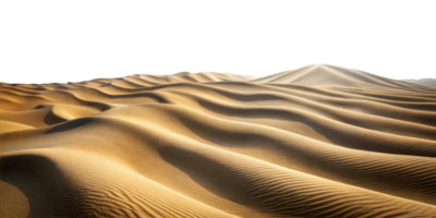 d'or le sable dunes en dessous de une brillant Soleil dans une vaste désert png