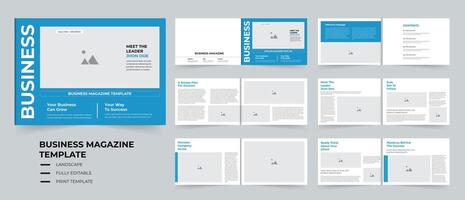 Modern business Magazine layout book template design vector