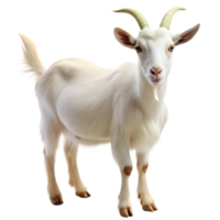 Realistic white goat on a transparent background png