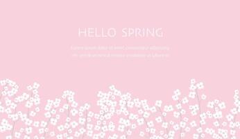 Seamless Floral Background Illustration With Text Space. Horizontally Repeatable. vector