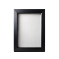 Elegant black photo frame with transparent background png