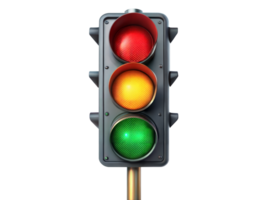 Traffic light on transparent background illustrating rules png