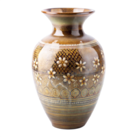 elegante tradicional cerâmico vaso com intrincado desenhos png