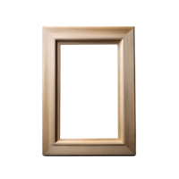 Elegant wooden picture frame isolated on transparent background png