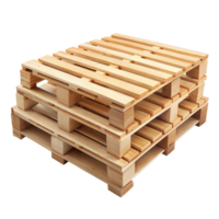 empiler de en bois palettes sur une clair Contexte png