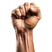 Mans arm raised in fist png