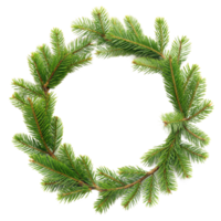 Festive Christmas wreath made of fresh fir branches png