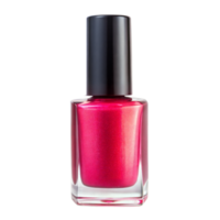 Pink nail polish bottle on transparent background png