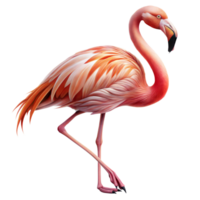 Vibrant flamingo standing gracefully on one leg png