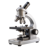 Professional laboratory microscope isolated on a transparent background png