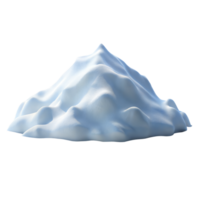 3D render of a snowy mountain peak on a clear day png