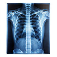 Detailed X-ray image showcasing human torso anatomy png