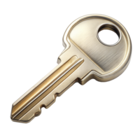 Metal key on transparent background png