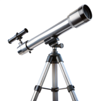 Professional telescope on tripod isolated on transparent background png