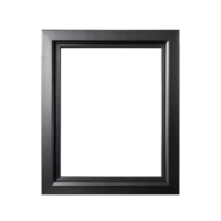 Elegant black picture frame on a transparent background png