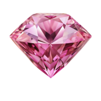 maravilloso rosado diamante con Exquisito facetas y resplandor png